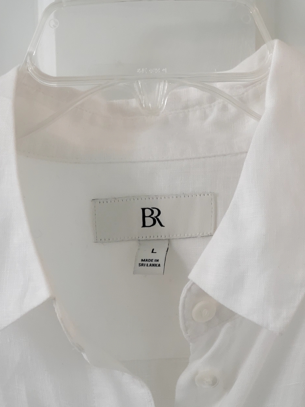 Banana Republic White Men's Linen-Blend Button-Down Shirt - Picture 2 of 3
